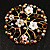Vintage Wreath Floral Brooch (Antique Gold) - view 6