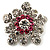 Crystal Star Brooch (Clear & Pink) - view 2