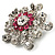 Crystal Star Brooch (Clear & Pink) - view 3