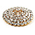 Clear Crystal Corsage Brooch (Gold Tone) - view 5