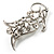 Stunning Crystal Tulip Brooch (Silver Tone) - view 8