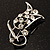 Stunning Crystal Tulip Brooch (Silver Tone) - view 6