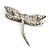 Classic Light Lilac Crystal Dragonfly Brooch (Silver Tone) - view 4
