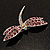 Classic Light Lilac Crystal Dragonfly Brooch (Silver Tone) - view 5