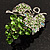 Swarovski Crystal Bunch Of Grapes Brooch (Light Green, Silver Tone) - view 4