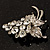 Silver Plated Crystal Grapes Brooch - view 6