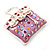 Pink Crystal Designer Bag Brooch (Silver Tone) - 30mm Length - view 5