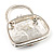 Stylish Crystal Bag Brooch (Rhodium Plated & Pale Lilac) - view 4