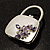 Stylish Crystal Bag Brooch (Rhodium Plated & Pale Lilac) - view 2