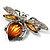 Art Deco Bee Brooch (Silver Tone)
