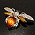 Art Deco Bee Brooch (Silver Tone) - view 10
