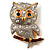 Cute Baby Owl Brooch (Gold&Silver Tone)