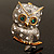 Cute Baby Owl Brooch (Gold&Silver Tone) - view 2