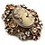 Heiress Filigree 'Cameo' Brooch (Antique Gold Finish) - view 2