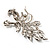 Clear Crystal Peacock Brooch (Silver Tone) - view 8