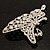 AB Diamante Butterfly Brooch (Silver Tone) - view 8