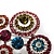 Multicoloured Diamante Cluster Brooch (Silver Tone) - view 7
