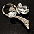 Clear Crystal Butterfly Brooch (Silver Tone) - view 8