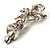 X-mas Crystal Bell Brooch (Silver & Clear) - view 5