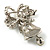 X-mas Crystal Bell Brooch (Silver & Clear) - view 6