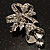 X-mas Crystal Bell Brooch (Silver & Clear) - view 2