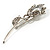 Exquisite CZ Rose Brooch (Silver Tone) - view 7