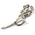 Exquisite CZ Rose Brooch (Silver Tone) - view 4
