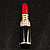 Red Enamel Crystal Lipstick Brooch (Gold Tone) - view 2