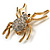 Sparkling Spider Brooch (Gold Tone) - view 3