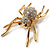 Sparkling Spider Brooch (Gold Tone) - view 5