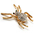 Sparkling Spider Brooch (Gold Tone) - view 7