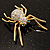 Sparkling Spider Brooch (Gold Tone) - view 9