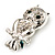 Silver Tone Crystal Owl Brooch - view 5