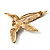 Diamante Enamel Hummingbird Brooch (Gold Tone) - view 5
