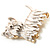 White  Enamel Puppy Dog Brooch (Gold Tone) - view 2
