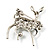 Silver Tone Diamante Baby Reindeer Brooch - view 8