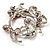 Pink Crystal Floral Wreath Brooch (Silver Tone) - view 6