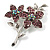 Lilac Swarovski Crystal Flower Brooch (Silver Tone)