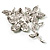Light Green Swarovski Crystal Flower Brooch (Silver Tone) - view 8