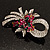 Stunning Bow Corsage Crystal Brooch (Multicoloured) - view 8