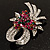 Stunning Bow Corsage Crystal Brooch (Multicoloured) - view 4