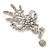 Gigantic 'Brazilian Carnival Dancer' Crystal Brooch (Silver & Clear) - view 7