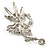 Gigantic 'Brazilian Carnival Dancer' Crystal Brooch (Silver & Clear) - view 5