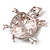 Cute Diamante Turtle Brooch (Rhodium Plated) - view 4