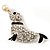 Diamante Seal Brooch (Silver Tone) - view 8