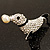 Diamante Seal Brooch (Silver Tone) - view 9