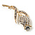 Clear Crystal Rose Brooch (Gold Tone) - view 3