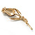 Clear Crystal Rose Brooch (Gold Tone) - view 6