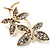 Delicate Crystal Butterfly Brooch (Gold Plated) - view 3