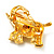 Gold Plated Crystal Elephant Brooch - view 5